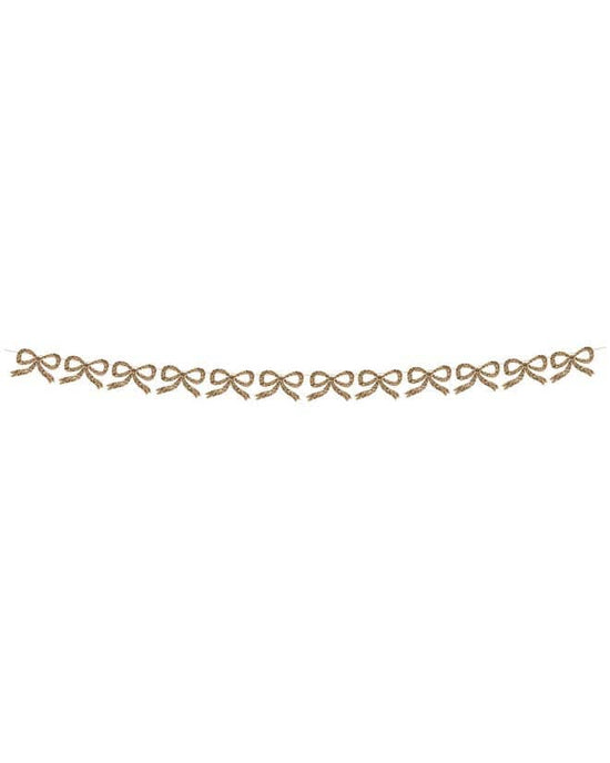 Little meri meri party gold glitter bow garland