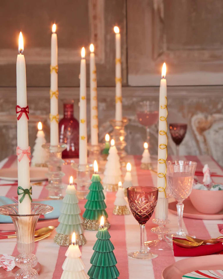 Little meri meri party green tree candles