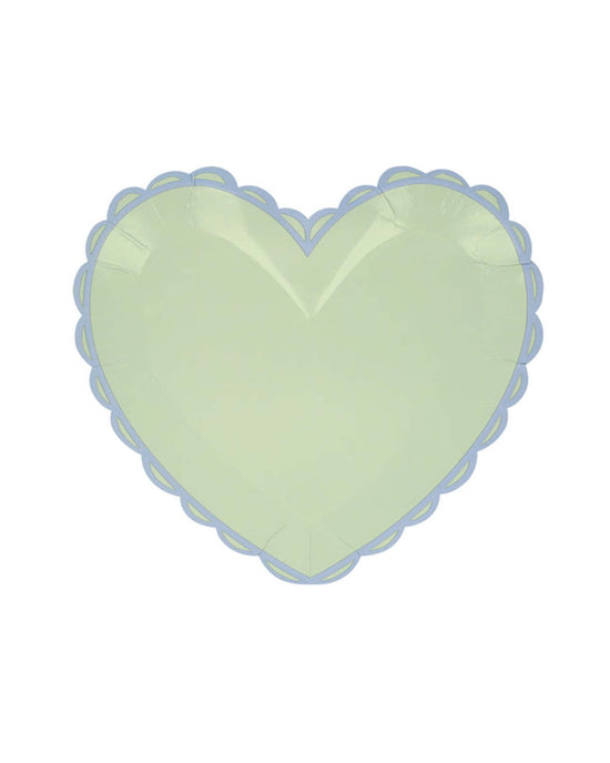 Little meri meri paper + party large pastel heart plates
