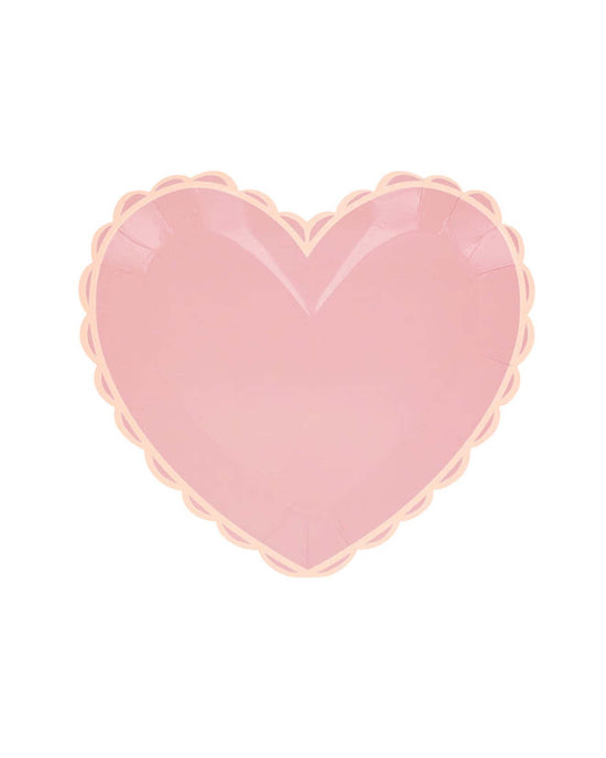 Little meri meri paper + party large pastel heart plates