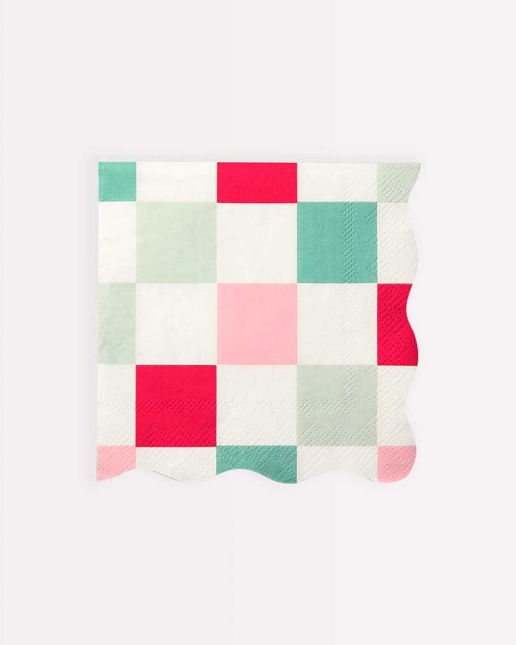 Little meri meri party multi check small napkins