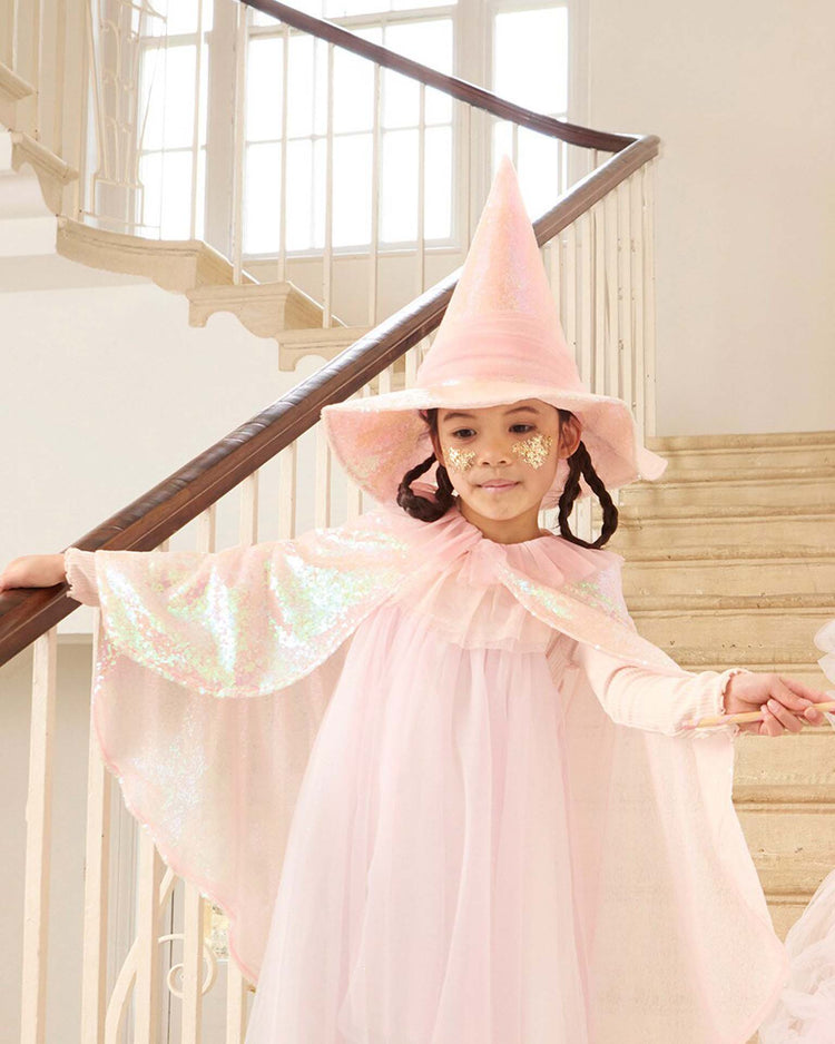 Little meri meri party pink sequin witch hat