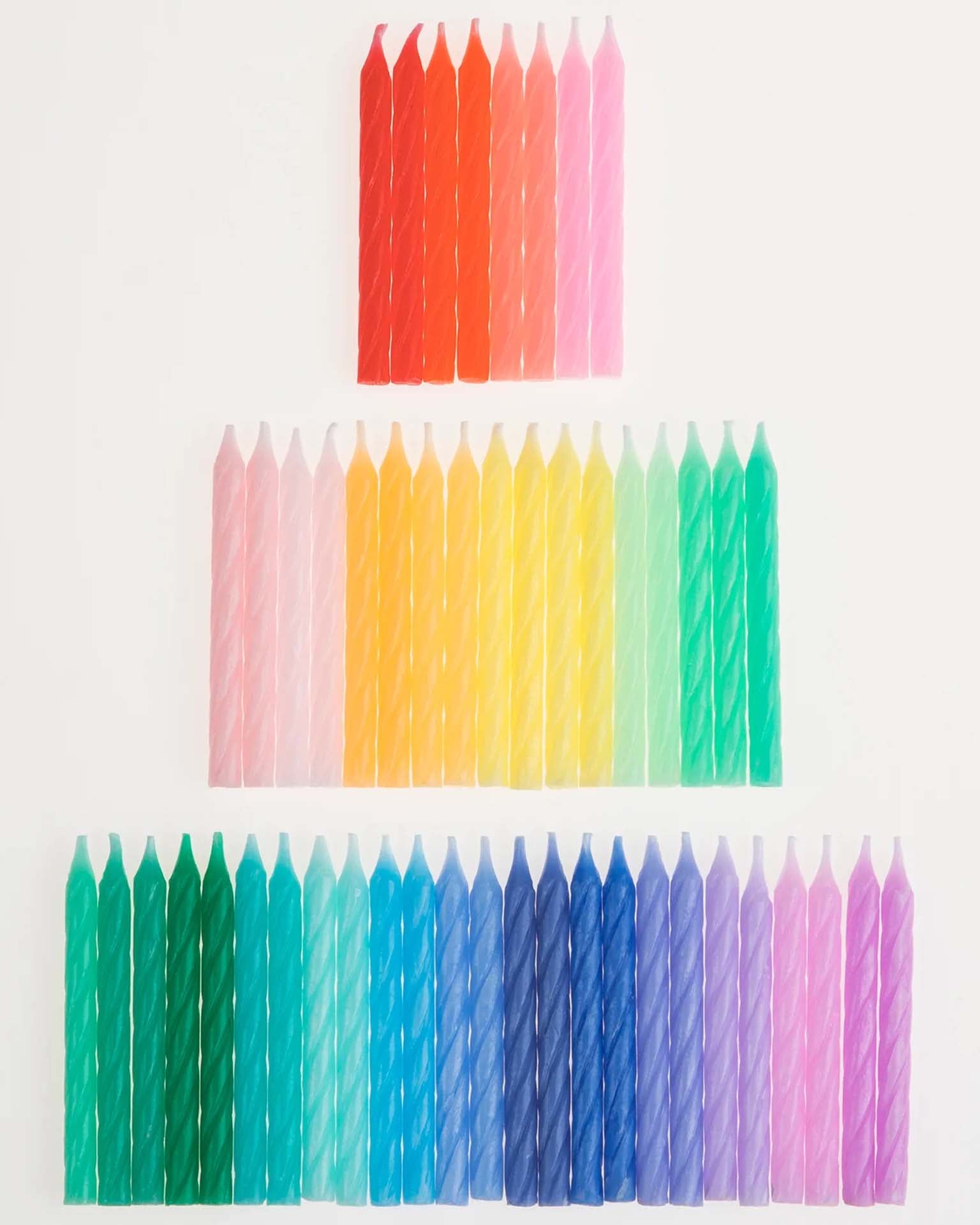 Little meri meri paper + party rainbow twisted mini candles