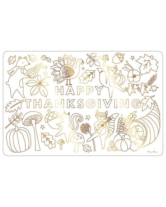 Little meri meri play thanksgiving coloring placemats