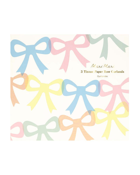 Little meri meri paper+party tissue paper bow garlands