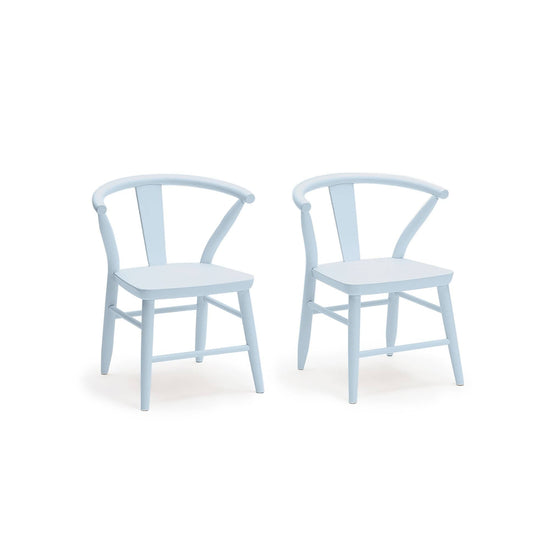 Little Milton & Goose Furniture Gray Crescent Chair, Set of 2