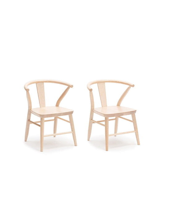 Little Milton & Goose Furniture Natural Crescent Chair, Set of 2