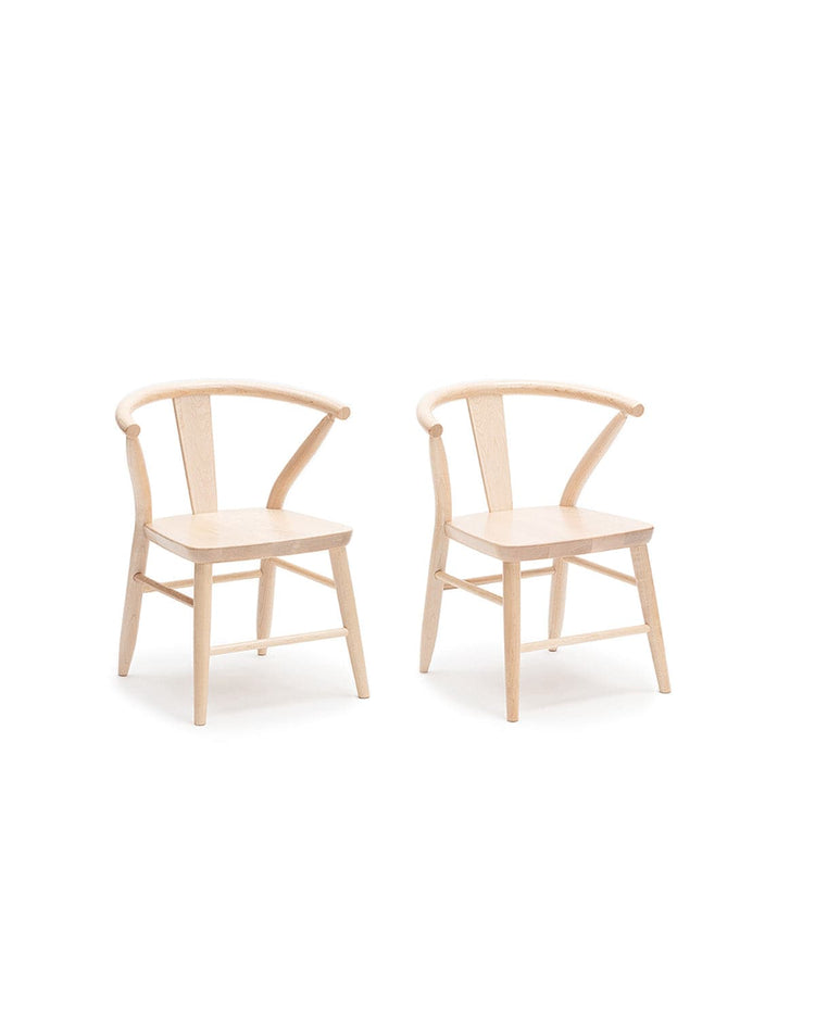 Little Milton & Goose Furniture Natural Crescent Chair, Set of 2