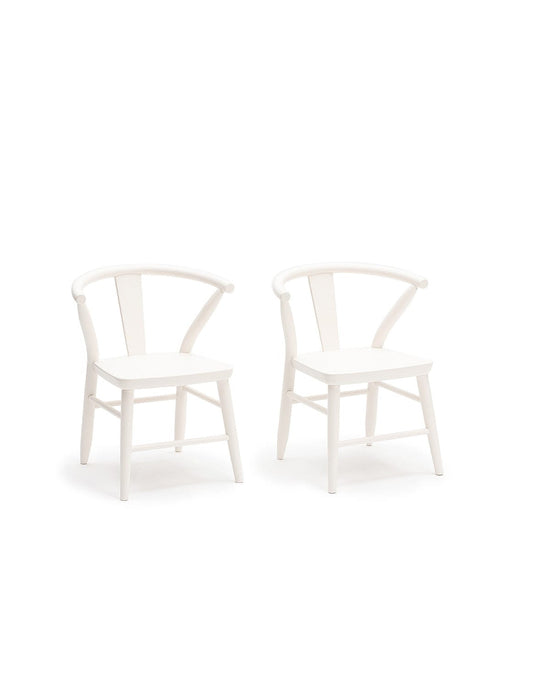 Little Milton & Goose Furniture White Crescent Chair, Set of 2