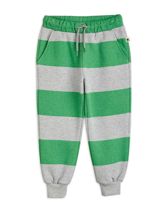 Little mini rodini kids stripe sweatpants in green