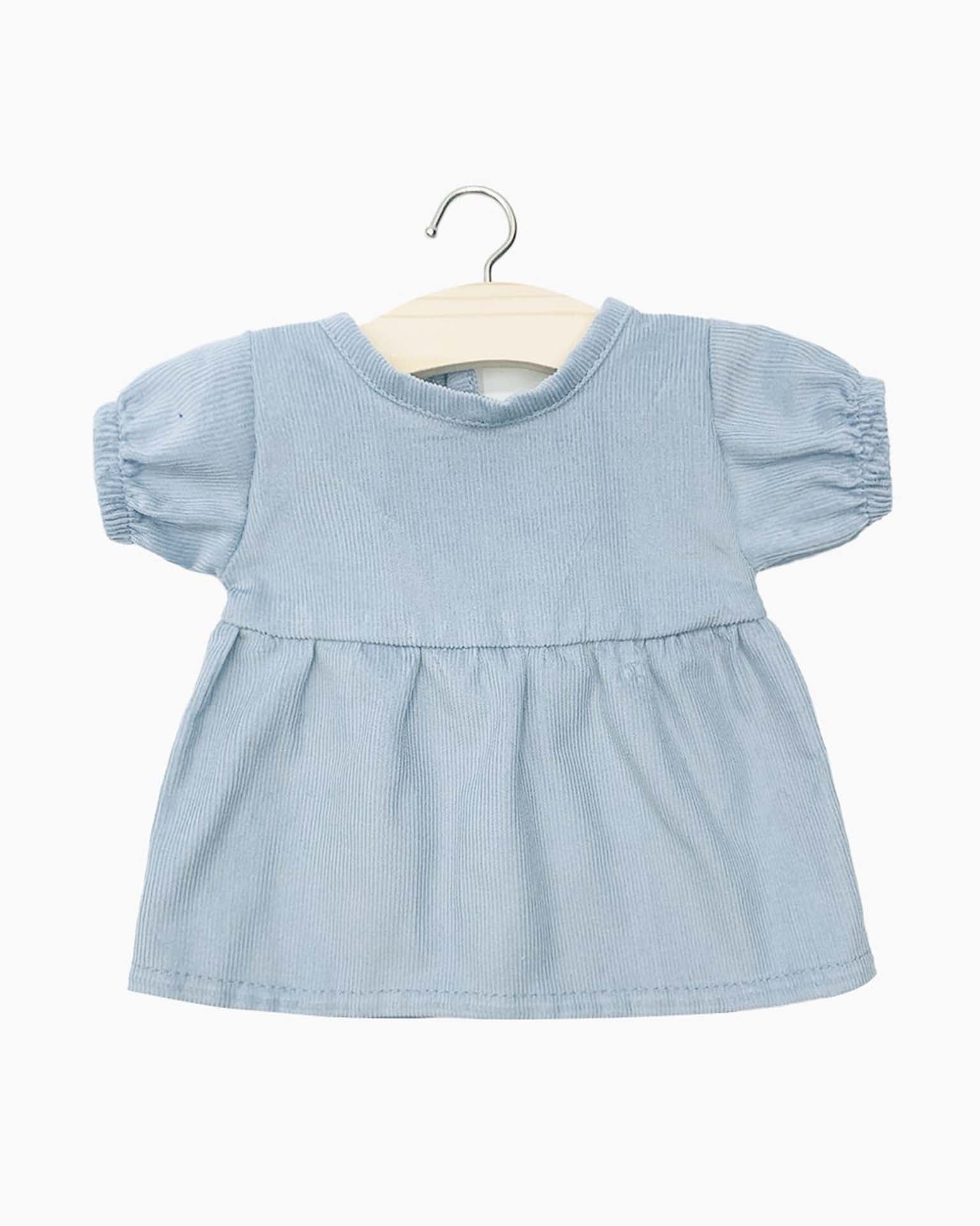Little minikane play faustine dress with balloon sleeves in artic blue
