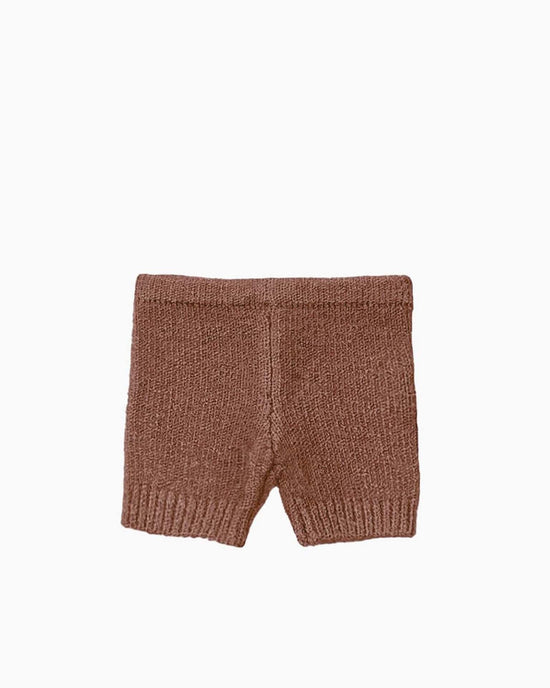 Little Minikane play vito knit shorts in caramel