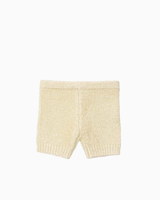 Little Minikane play vito knit shorts in cream