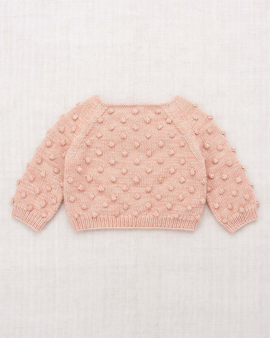 Little misha + puff baby baby popcorn sweater in faded rose