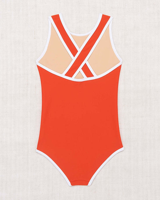 Little misha + puff kids classic swimsuit in rosso