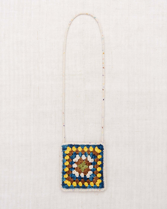 Little misha + puff accessories one size crochet big square bag in iris confetti