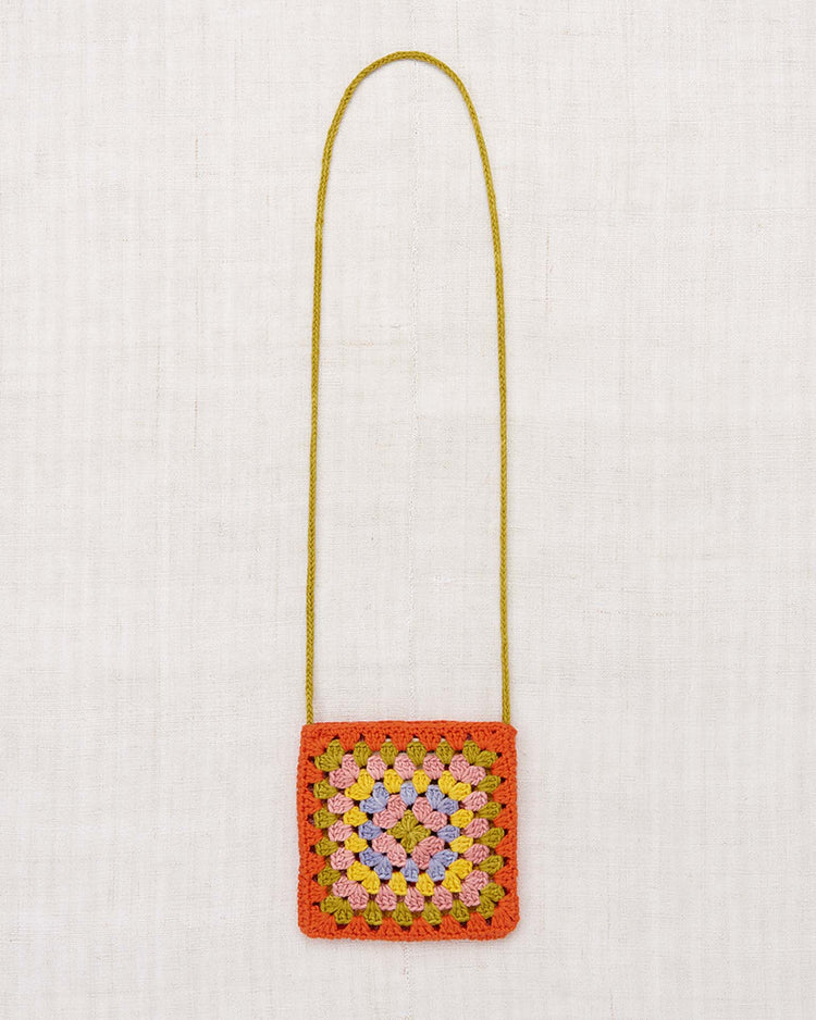 Little misha + puff accessories one size crochet big square bag in poppy