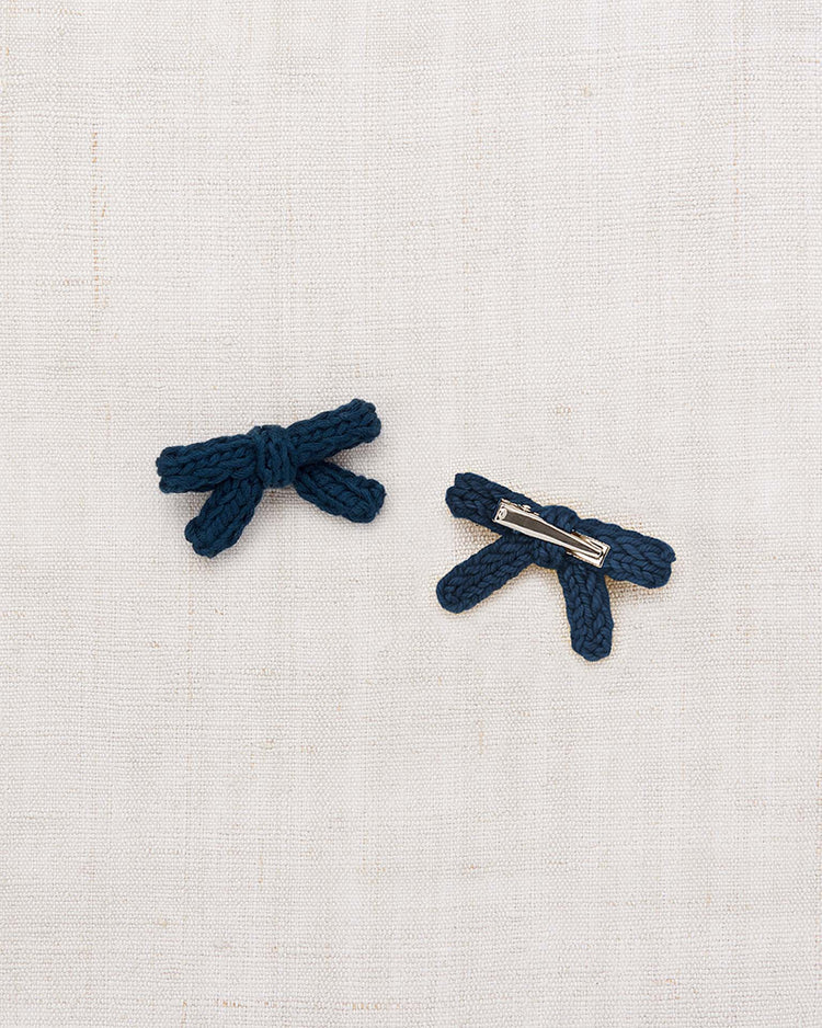 Little misha + puff accessories one size goldie bow set in marine blue