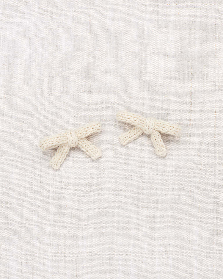 Little misha + puff accessories one size goldie bow set in marzipan