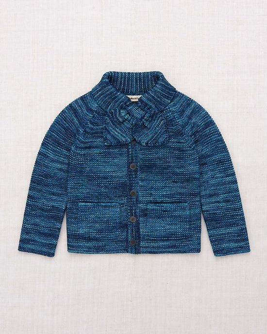 Little misha + puff kids scout cardigan in ocean space dye