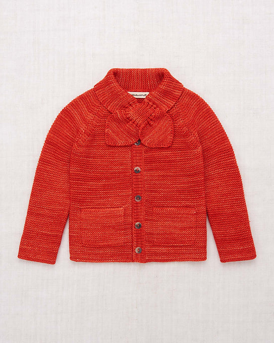 Little misha + puff kids scout cardigan in red flame