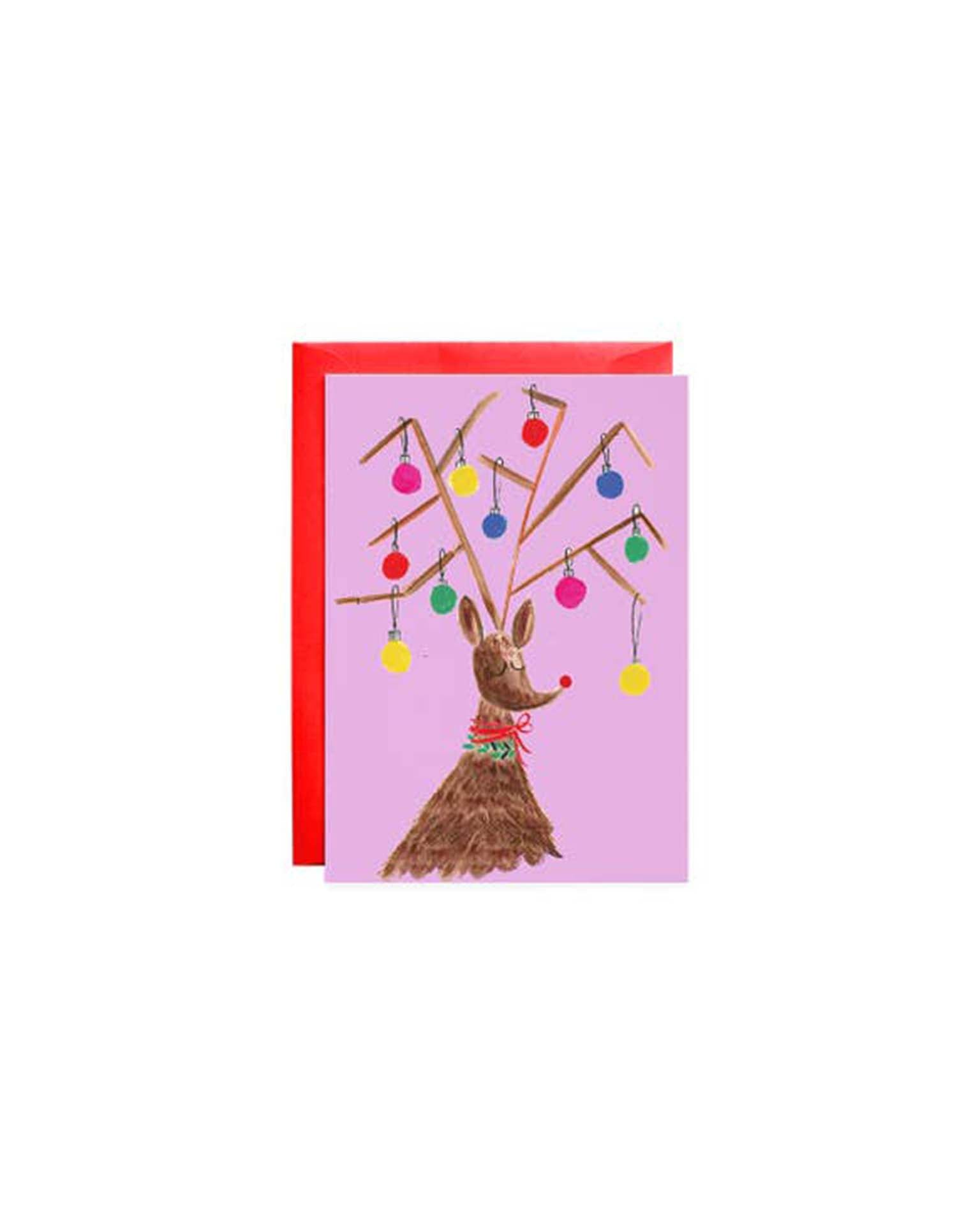 Little mr. boddington's studio paper + party blitzen's ornaments petite card