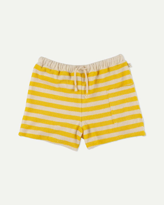 Little my little cozmo kids brody shorts in yellow stripes