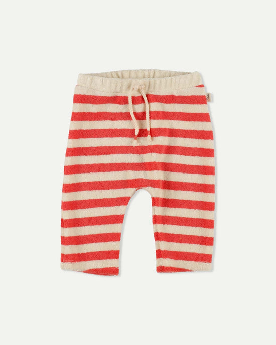 Little my little cozmo baby jasper pants in pink ruby stripes