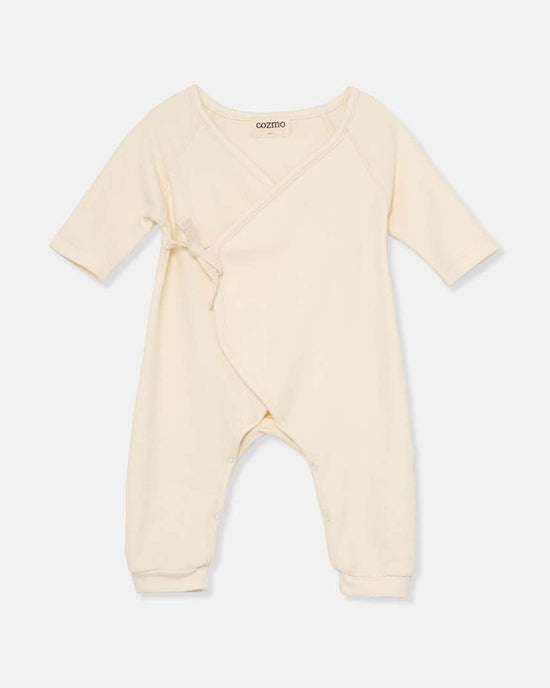 Little my little cozmo baby rene soft jersey newborn jumpsuit in ivory