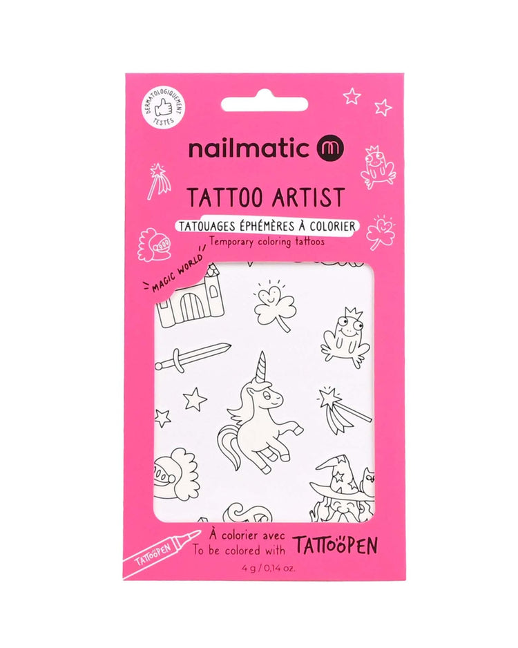 Little nailmatic accessories temporary coloring tattoos - magic world