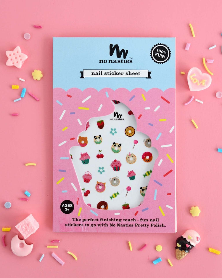 Little no nasties play cupcake nail stickers
