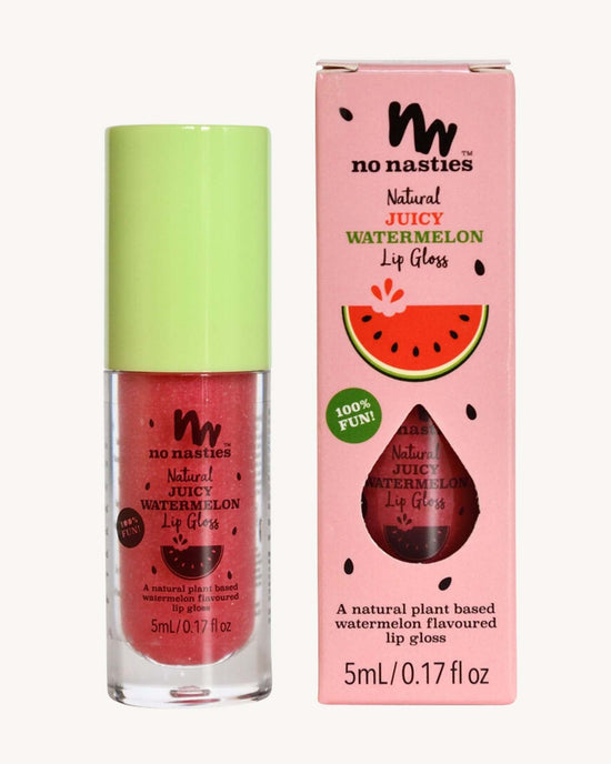 Little no nasties play natural lip gloss in juicy watermelon