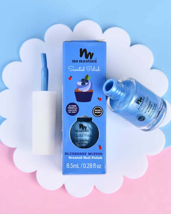 Little no nasties play water based nail polish in blueberry muffin
