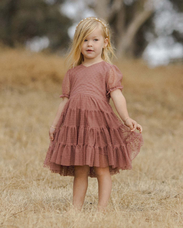 Little noralee kids dottie dress in poppy