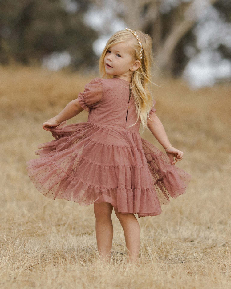 Little noralee kids dottie dress in poppy