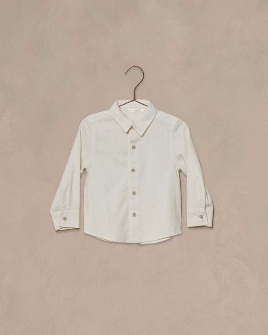 Little noralee kids harrison button down shirt in ivory