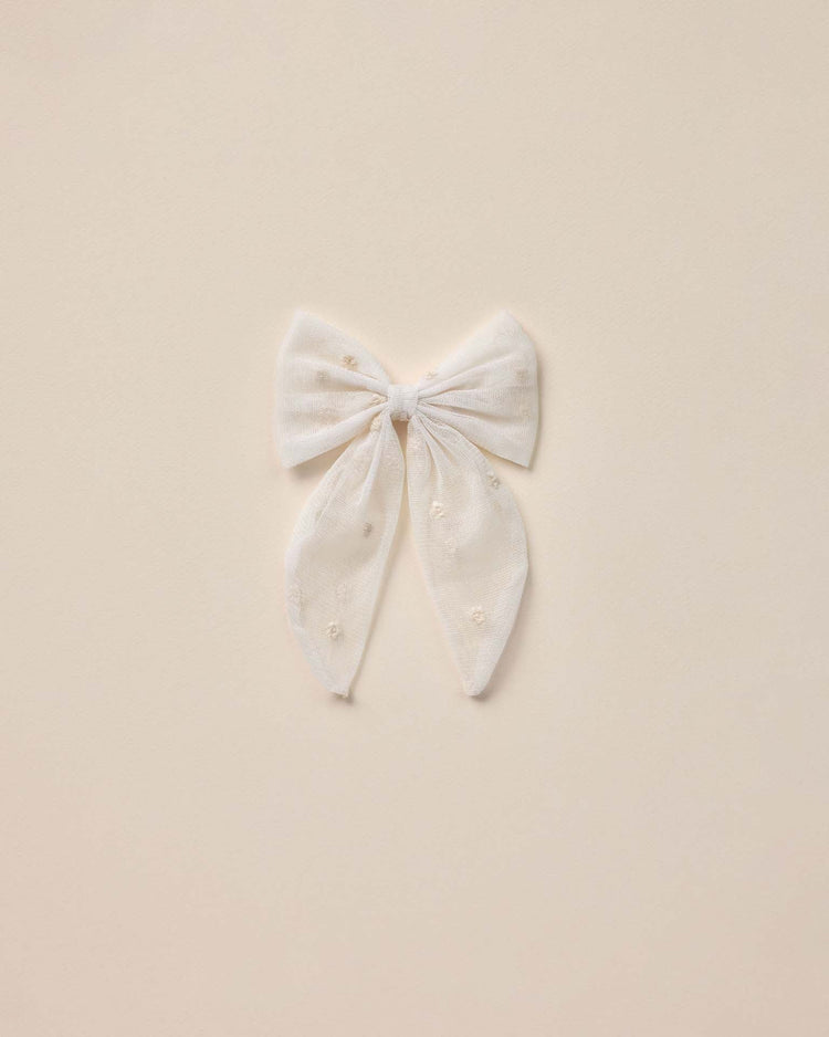 Little noralee accessories oversized bow in ivory