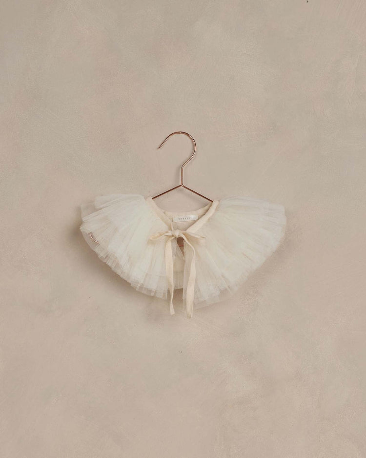 Little noralee accessories ruffle tulle collar in ivory