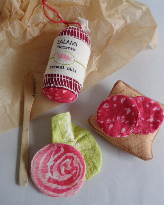Little normadot play salami piccante soft toy