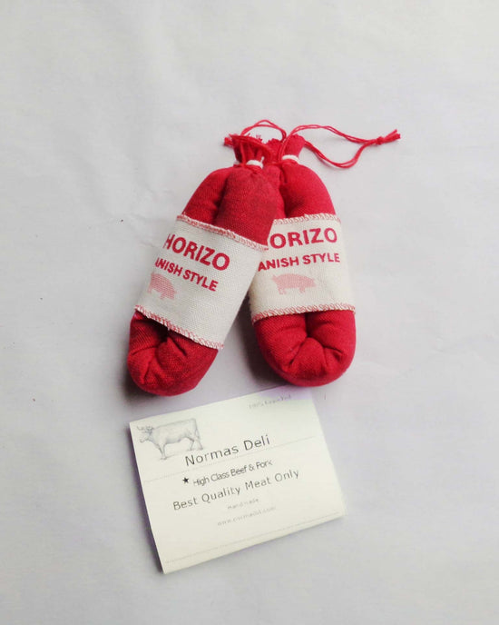 Little normadot play spanish style chorizo soft toy