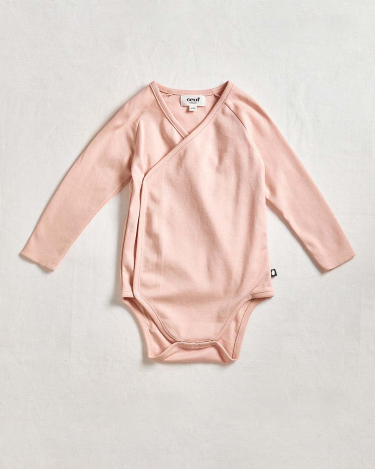 OEUF NYC  Ruffle Collar Onesie Peony LOVE