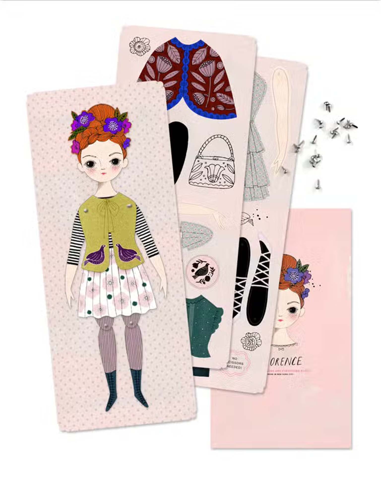 Little of unusual kind play florence paper doll kit