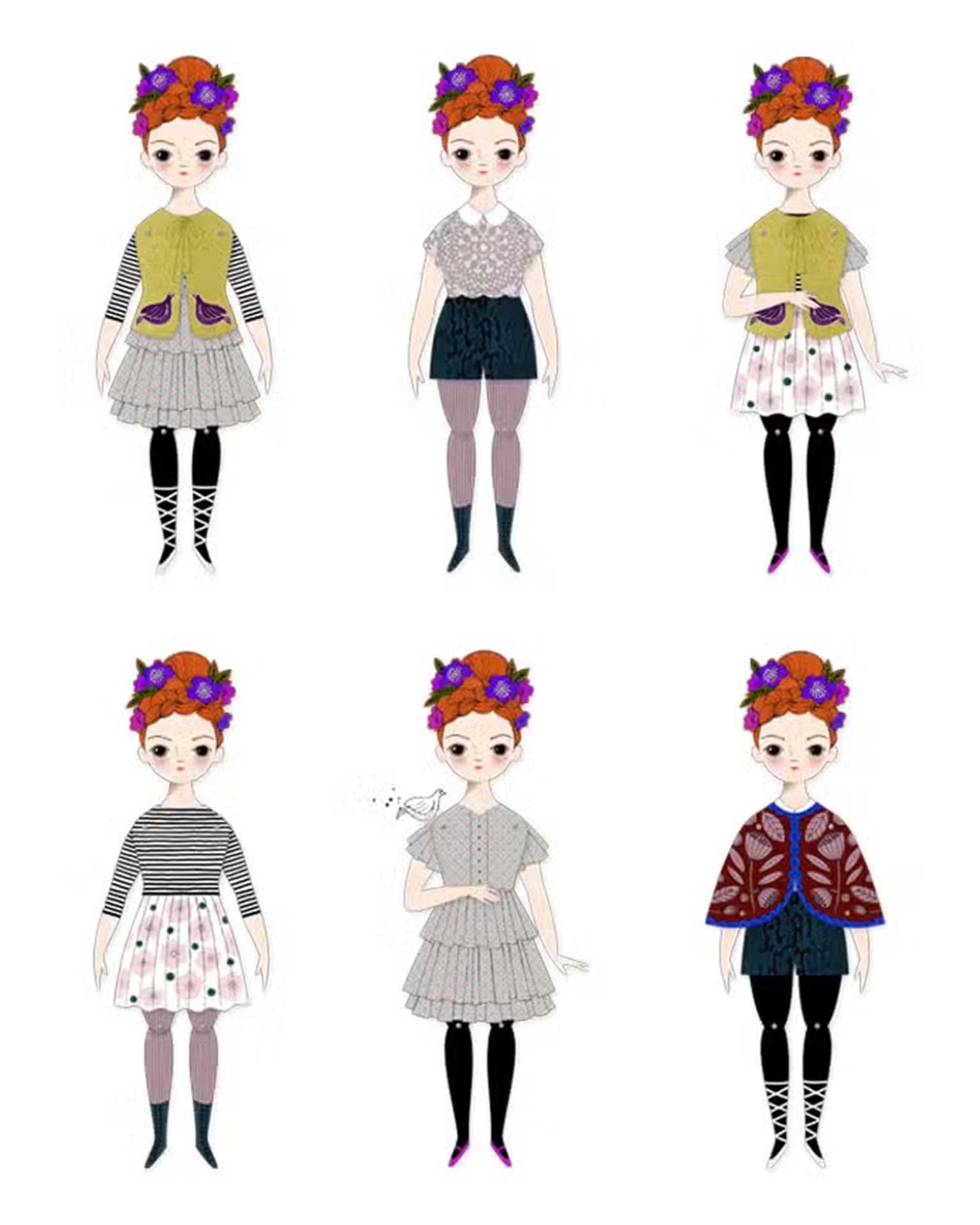 Little of unusual kind play florence paper doll kit