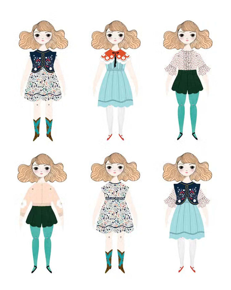 Little of unusual kind play magnolia paper doll kit