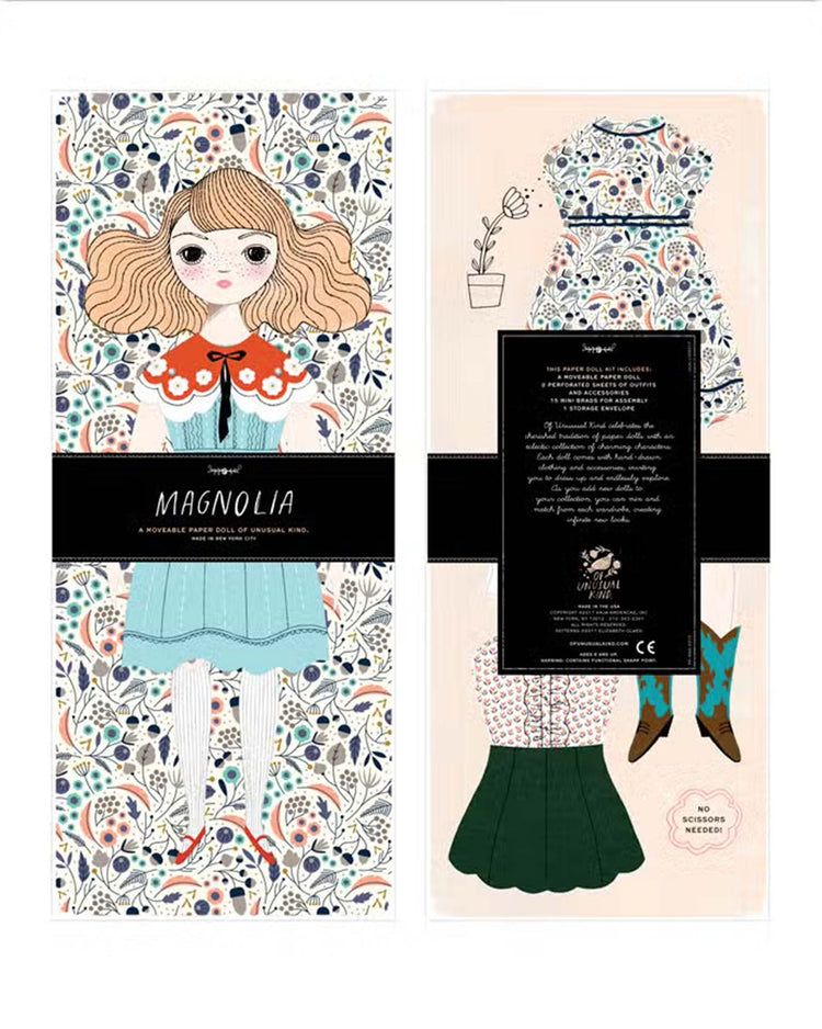 Little of unusual kind play magnolia paper doll kit