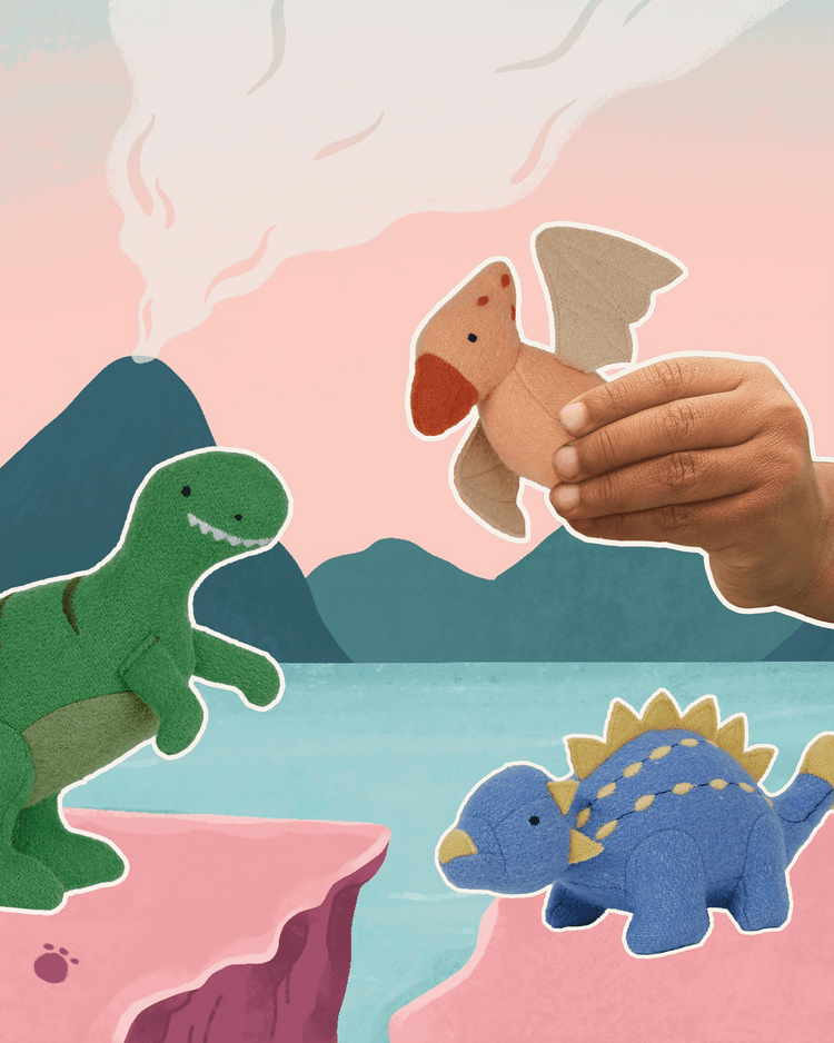 Little olli ella play holdie prehistoric animals