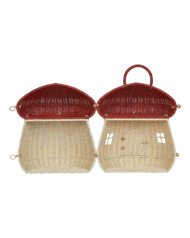 Little olli ella play mushroom doll house in red