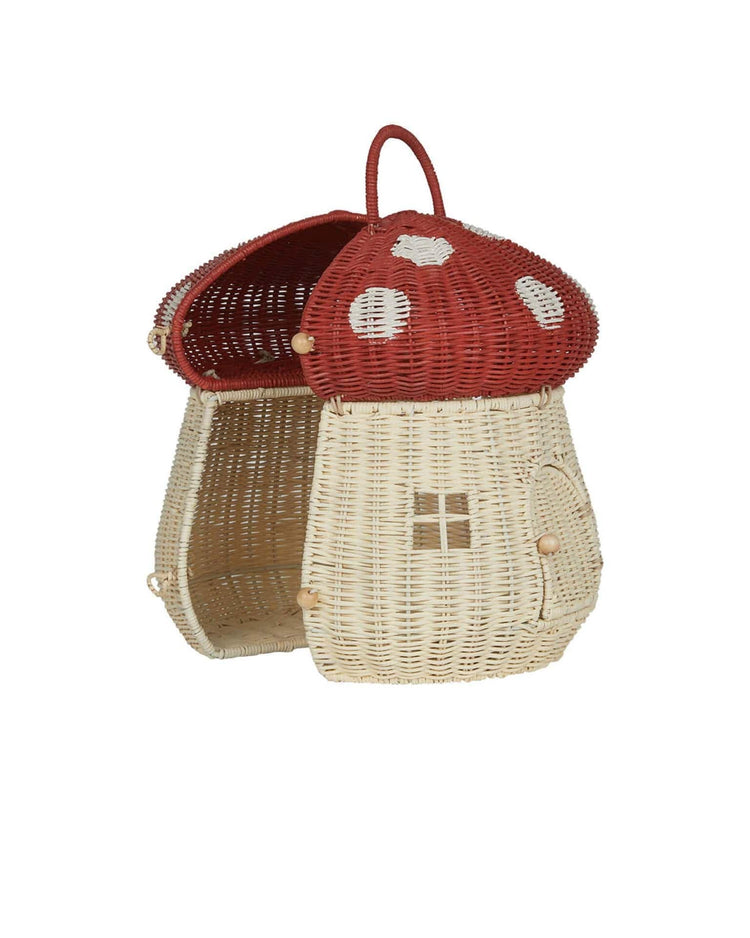 Little olli ella play mushroom doll house in red
