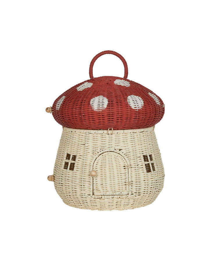 Little olli ella play mushroom doll house in red