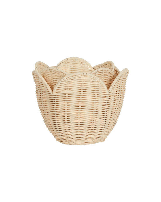 Little olli ella room rattan lily basket set in butter cream